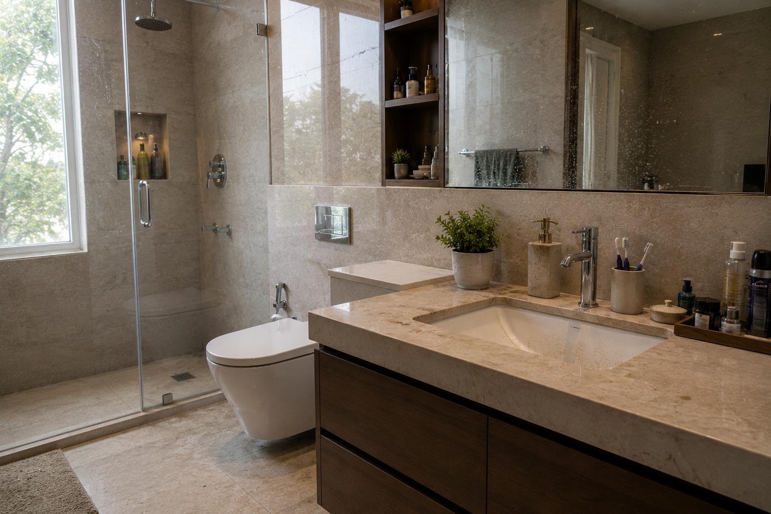Bathroom before professional cleaning