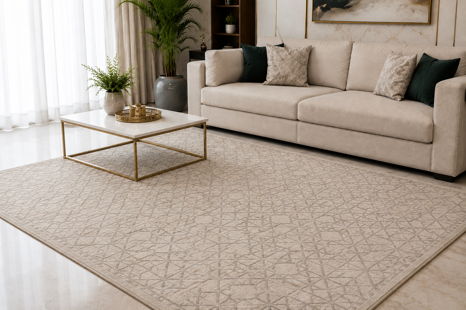 Carpet after professional cleaning