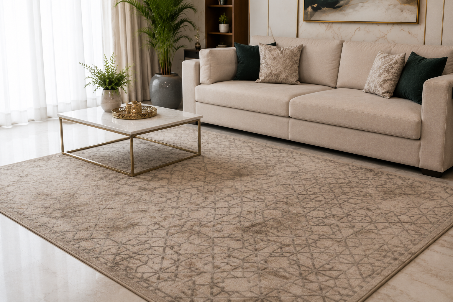 Carpet before professional cleaning
