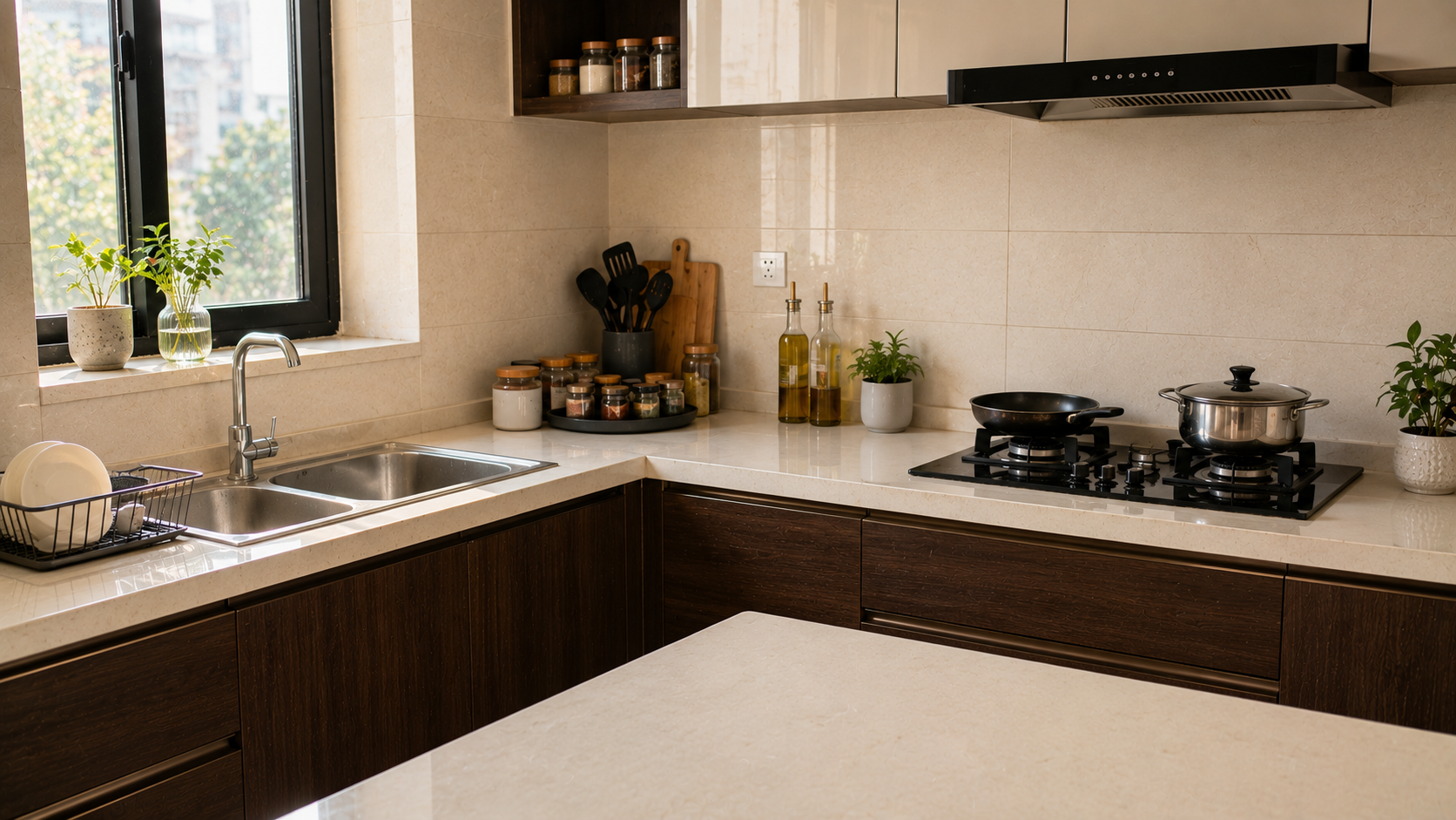 Kitchen after deep cleaning
