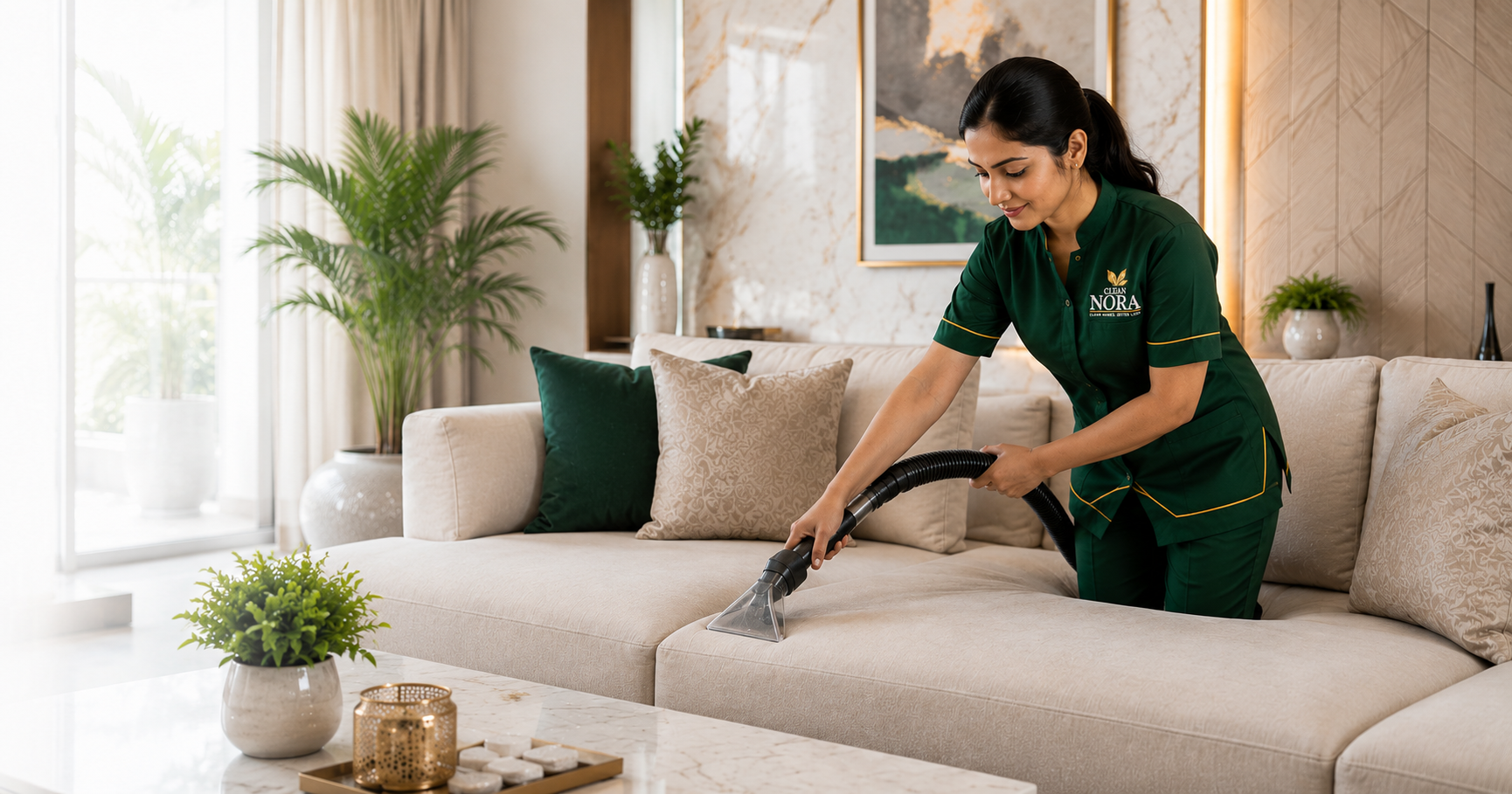 Professional Sofa Cleaning Service by Cleannora